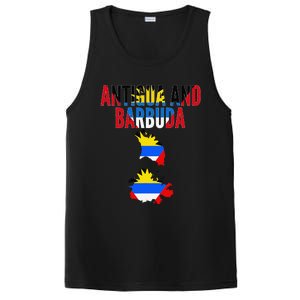 Antiguan Antigua And Barbuda Country Map Flag PosiCharge Competitor Tank