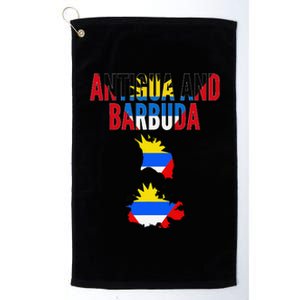 Antiguan Antigua And Barbuda Country Map Flag Platinum Collection Golf Towel