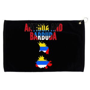 Antiguan Antigua And Barbuda Country Map Flag Grommeted Golf Towel