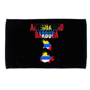 Antiguan Antigua And Barbuda Country Map Flag Microfiber Hand Towel