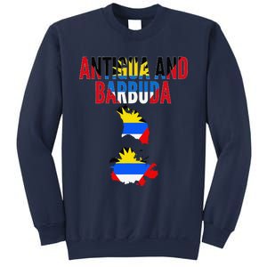 Antiguan Antigua And Barbuda Country Map Flag Sweatshirt