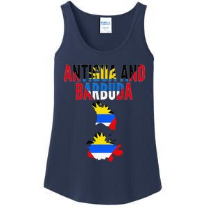 Antiguan Antigua And Barbuda Country Map Flag Ladies Essential Tank