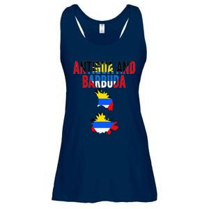 Antiguan Antigua And Barbuda Country Map Flag Ladies Essential Flowy Tank