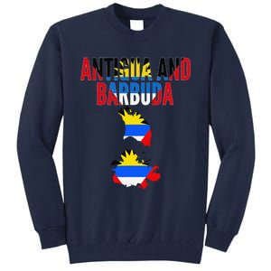 Antiguan Antigua And Barbuda Country Map Flag Tall Sweatshirt