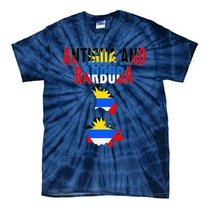 Antiguan Antigua And Barbuda Country Map Flag Tie-Dye T-Shirt