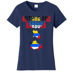 Antiguan Antigua And Barbuda Country Map Flag Women's T-Shirt