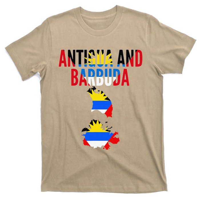 Antiguan Antigua And Barbuda Country Map Flag T-Shirt