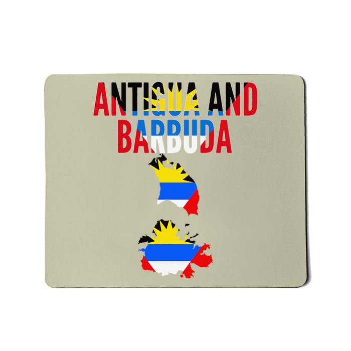 Antiguan Antigua And Barbuda Country Map Flag Mousepad