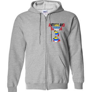 Antiguan Antigua And Barbuda Country Map Flag Full Zip Hoodie