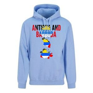 Antiguan Antigua And Barbuda Country Map Flag Unisex Surf Hoodie