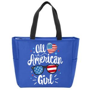 All American American Flag 4th Of July Patriotic Great Gift Zip Tote Bag