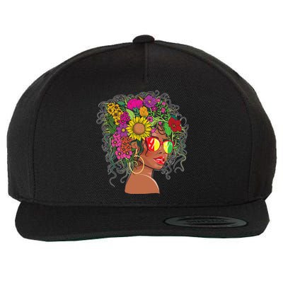 Afro African American Black Melanin Queen Juneteenth Wool Snapback Cap