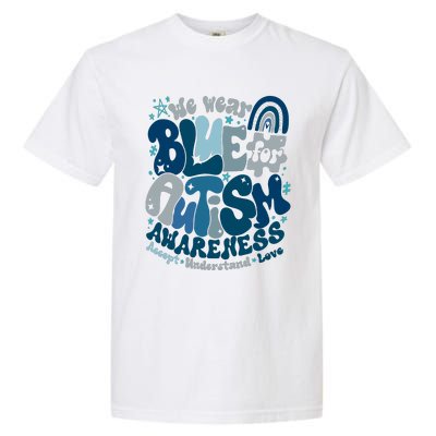 Autism Awarenessin April We Wear Blue Occupational Therapy Garment-Dyed Heavyweight T-Shirt