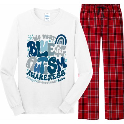 Autism Awarenessin April We Wear Blue Occupational Therapy Long Sleeve Pajama Set