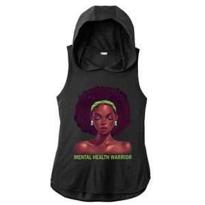 Afro African American Black Tal Health Warrior Gift Ladies PosiCharge Tri-Blend Wicking Draft Hoodie Tank