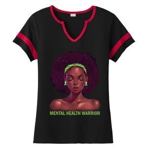 Afro African American Black Tal Health Warrior Gift Ladies Halftime Notch Neck Tee