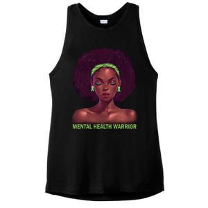 Afro African American Black Tal Health Warrior Gift Ladies PosiCharge Tri-Blend Wicking Tank