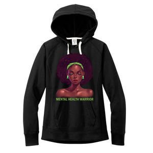 Afro African American Black Tal Health Warrior Gift Women's Fleece Hoodie