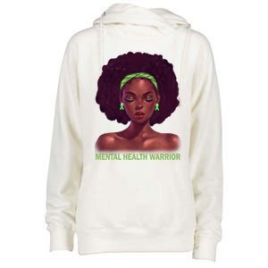 Afro African American Black Tal Health Warrior Gift Womens Funnel Neck Pullover Hood