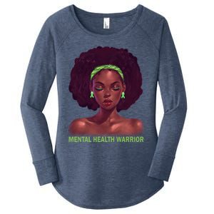 Afro African American Black Tal Health Warrior Gift Women's Perfect Tri Tunic Long Sleeve Shirt