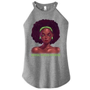 Afro African American Black Tal Health Warrior Gift Women's Perfect Tri Rocker Tank