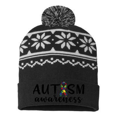 Autism Awareness USA-Made Snowflake Beanie