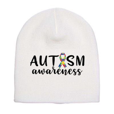 Autism Awareness Short Acrylic Beanie