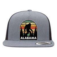 Alabama And A Bigfoot Or A Sasquatch Flat Bill Trucker Hat