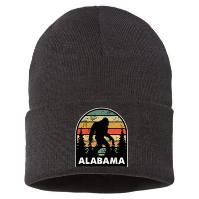 Alabama And A Bigfoot Or A Sasquatch Sustainable Knit Beanie