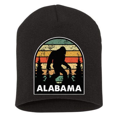 Alabama And A Bigfoot Or A Sasquatch Short Acrylic Beanie