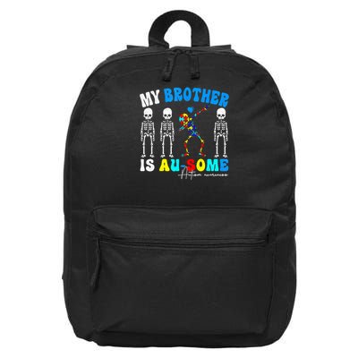 Autism Awareness Autism Squad Support Awesome  16 in Basic Backpack