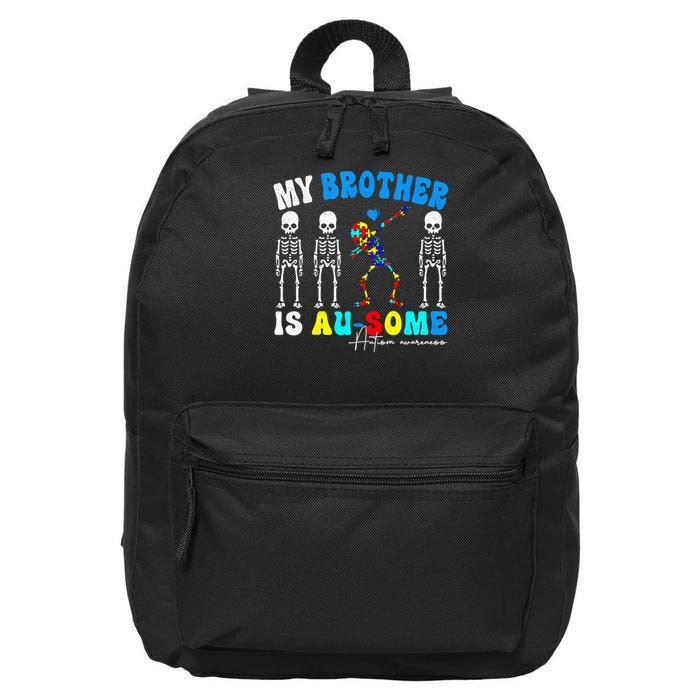 Autism Awareness Autism Squad Support Awesome  16 in Basic Backpack