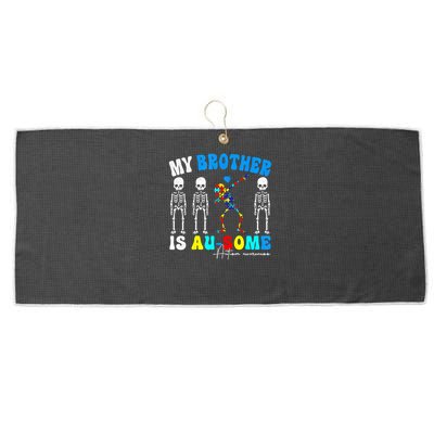 Autism Awareness Autism Squad Support Awesome  Large Microfiber Waffle Golf Towel