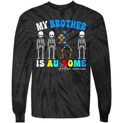 Autism Awareness Autism Squad Support Awesome  Tie-Dye Long Sleeve Shirt