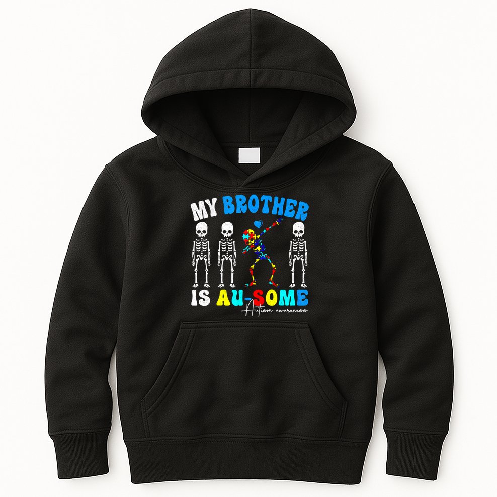 Autism Awareness Autism Squad Support Awesome  Kids Hoodie