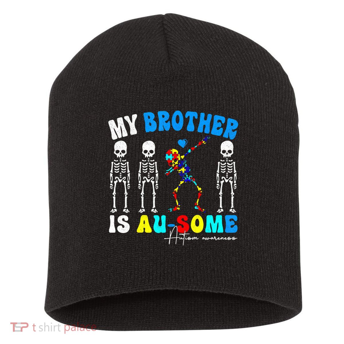 Autism Awareness Autism Squad Support Awesome  Short Acrylic Beanie