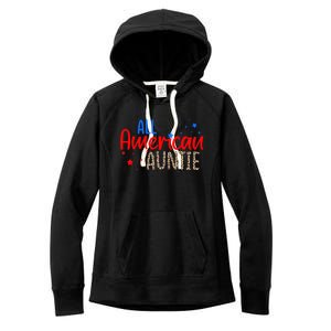 All American Auntie Niece Nephew Aunt Gift Women's Fleece Hoodie