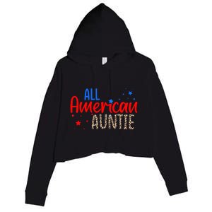 All American Auntie Niece Nephew Aunt Gift Crop Fleece Hoodie