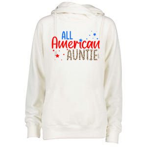 All American Auntie Niece Nephew Aunt Gift Womens Funnel Neck Pullover Hood