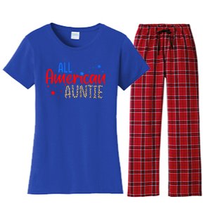 All American Auntie Niece Nephew Aunt Gift Women's Flannel Pajama Set