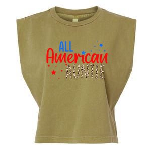 All American Auntie Niece Nephew Aunt Gift Garment-Dyed Women's Muscle Tee