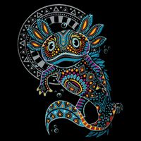 Axolotl Art Aztec Mexico Mexican Cooling Performance Crew T-Shirt