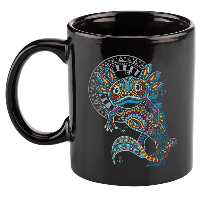 Axolotl Art Aztec Mexico Mexican 11oz C Handle Ceramic Mug
