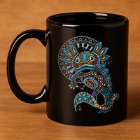 Axolotl Art Aztec Mexico Mexican 11oz C Handle Ceramic Mug