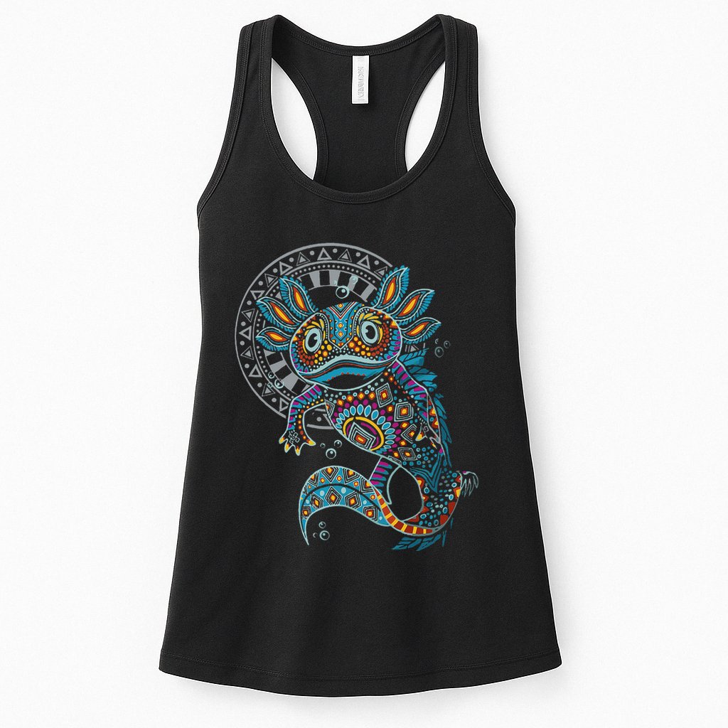 Axolotl Art Aztec Mexico Mexican Womens Tank Top