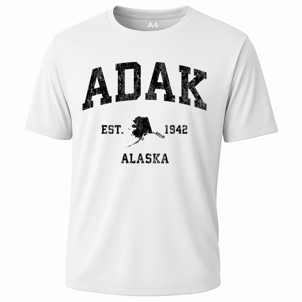 Adak Alaska Ak Vintage Athletic Sports Design Performance Shirt