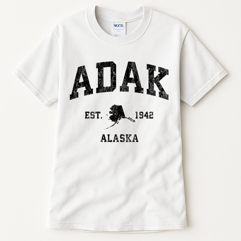 Adak Alaska Ak Vintage Athletic Sports Design Tall T-Shirt