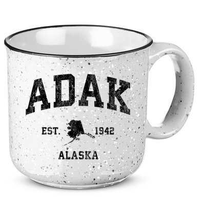 Adak Alaska Ak Vintage Athletic Sports Design 15oz Campfire Ceramic Mug