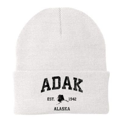 Adak Alaska Ak Vintage Athletic Sports Design Beanie