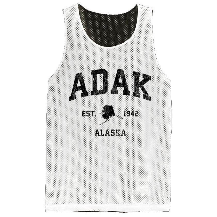Adak Alaska Ak Vintage Athletic Sports Design Mesh Reversible Basketball Jersey Tank